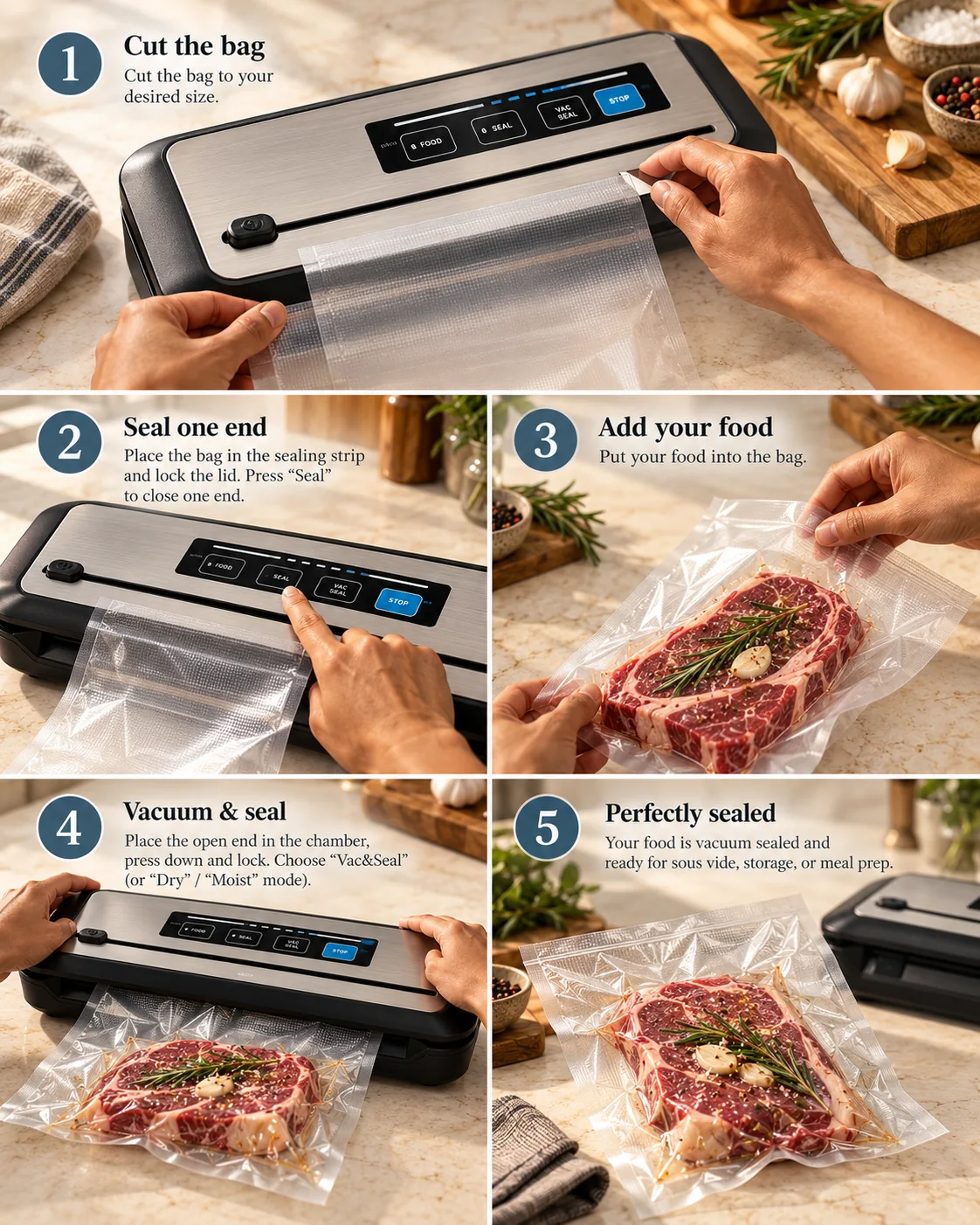 Five steps to sealing