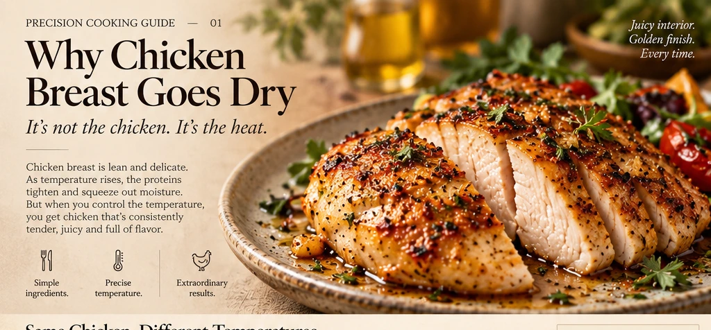 Golden sliced chicken breast with a juicy interior