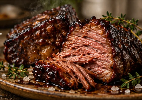 Slow-cooked short ribs