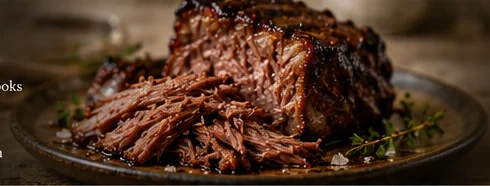 Tender short rib served after a long controlled cook